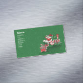 ヴィンテージサンタクロースペパーミントキャンディートレイン マグネット名刺 (インサイチュ)