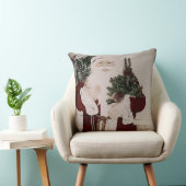 ヴィンテージサンタクロースポートレートクリスマスホリデー クッション (椅子)