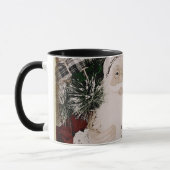 ヴィンテージサンタクロースポートレートクリスマスホリデー マグカップ (左)