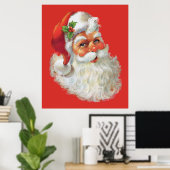 ヴィンテージサンタクロースポートレートポスター ポスター (ホームオフィス)
