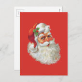 ヴィンテージサンタクロースポートレート シーズンポストカード (正面/裏面)