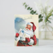 ヴィンテージサンタクロースメリークリスマスグリーティング ポストカード (スタンド正面)