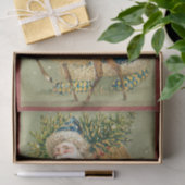 ヴィンテージサンタクロースメリークリスマスティッシュペーパー 薄葉紙 (ギフト)