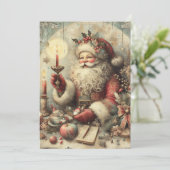 ヴィンテージサンタクロースメリークリスマス シーズンカード (スタンド正面)