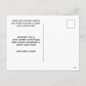 ヴィンテージサンタクロースメリークリスマス シーズンポストカード (裏面)