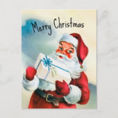 ヴィンテージサンタクロースメリークリスマス シーズンポストカード (正面)