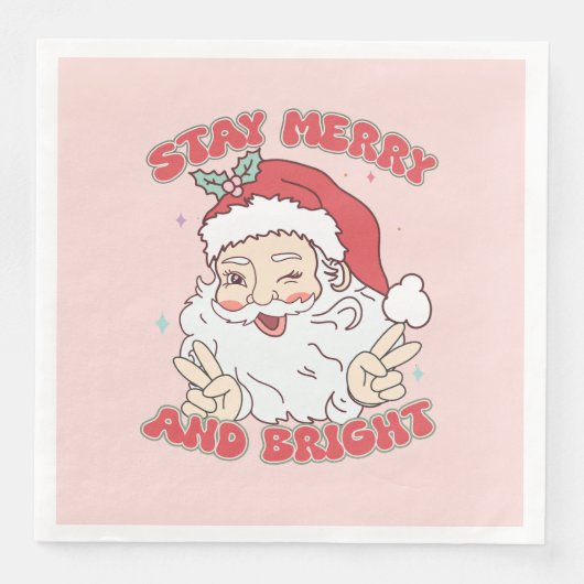 ヴィンテージサンタクロースメリーステイ&ブライトクリスマス (正面)