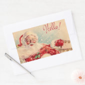 ヴィンテージサンタクロースライディングスリー 長方形シール (封筒)