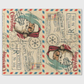 ヴィンテージサンタクロースラッピング紙 ラッピングペーパー (フラット)