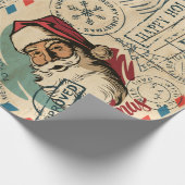 ヴィンテージサンタクロースラッピング紙 ラッピングペーパー (角)