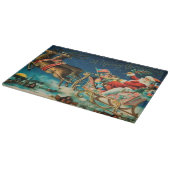 ヴィンテージサンタクロースレイクリスマスホリデー カッティングボード (角)