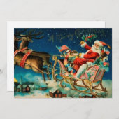 ヴィンテージサンタクロースレイクリスマスホリデー シーズンカード (正面/裏面)