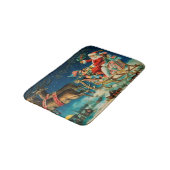 ヴィンテージサンタクロースレイクリスマスホリデー バスマット (アングル)