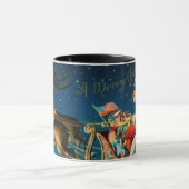 ヴィンテージサンタクロースレイクリスマスホリデー マグカップ (中央)