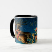 ヴィンテージサンタクロースレイクリスマスホリデー マグカップ (正面左)