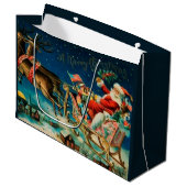ヴィンテージサンタクロースレイクリスマスホリデー ラージペーパーバッグ (正面アングル)