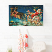 ヴィンテージサンタクロースレイクリスマスホリデー 横断幕 (インサイチュ)