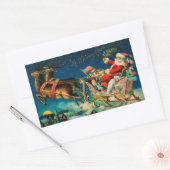 ヴィンテージサンタクロースレイクリスマスホリデー 長方形シール (封筒)