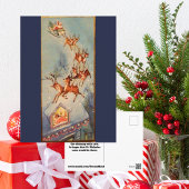 ヴィンテージサンタクロースレイトナディアオ飛んでいるーバー ポストカード