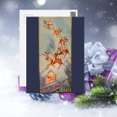 ヴィンテージサンタクロースレイトナディアオ飛んでいるーバー ポストカード