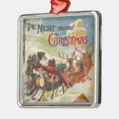 ヴィンテージサンタクロースレインダースリーオーナメント メタルオーナメント (左)