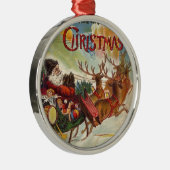 ヴィンテージサンタクロースレインダースリーオーナメント メタルオーナメント (右)