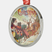 ヴィンテージサンタクロースレインダースリーオーナメント メタルオーナメント (左)