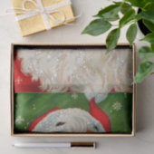 ヴィンテージサンタクロースレッドグリーンティッシュペーパー 薄葉紙 (ギフト)