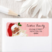 ヴィンテージサンタクロースレッドホワイトストライプラベル ラベル (インサイチュ)