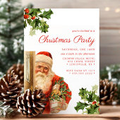 ヴィンテージサンタクロースレトロクリスマスパーティー 招待状