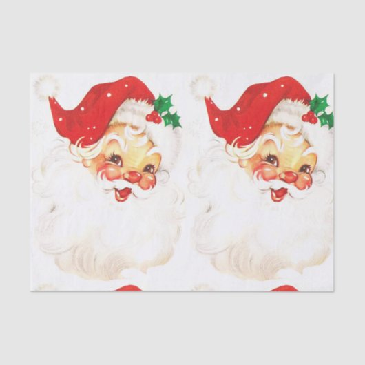 ヴィンテージサンタクロースレトロクリスマス 薄葉紙 (正面)