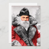 ヴィンテージサンタクロース写真 シーズンカード (正面/裏面)