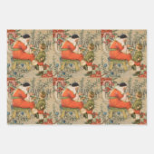 ヴィンテージサンタクロース包装紙 ラッピングペーパーシート (正面2)