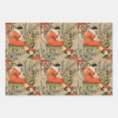 ヴィンテージサンタクロース包装紙 ラッピングペーパーシート (正面)