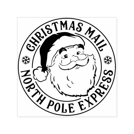 ヴィンテージサンタクロース北極デリバリークリスマス セルフインキングスタンプ (デザイン)