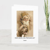 ヴィンテージサンタクロース及びペットピット・ブル犬 シーズンカード (裏面)