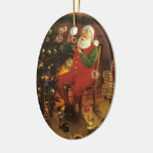 ヴィンテージサンタクロース吹のバブルオーナメント セラミックオーナメント (左)