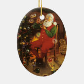 ヴィンテージサンタクロース吹のバブルオーナメント セラミックオーナメント (裏面)