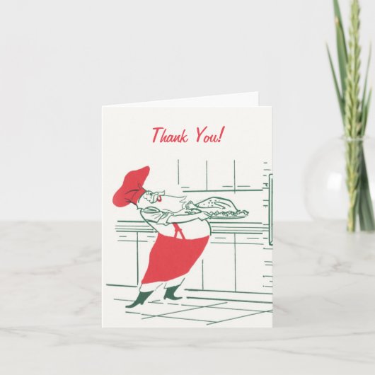 ヴィンテージサンタクロース料理長 サンキューカード (正面)