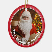 ヴィンテージサンタクロース書のクリスマスツリー セラミックオーナメント (左)