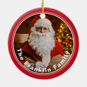 ヴィンテージサンタクロース書のクリスマスツリー セラミックオーナメント (裏面)