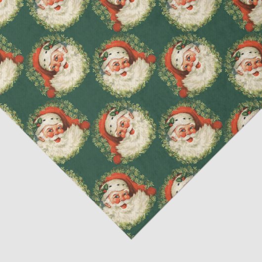 ヴィンテージサンタクロース模様クリスマス 薄葉紙 (詳細)