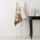 ヴィンテージサンタクロース模様 シェルパブランケット (インサイチュ)