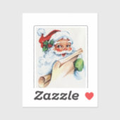 ヴィンテージサンタクロース父クリスマスススススクエアステッキ シール (シート)