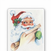 ヴィンテージサンタクロース父クリスマスススススクエアステッキ シール (正面)