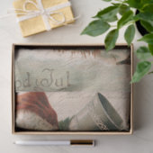 ヴィンテージサンタクロース父クリスマスデクページ 薄葉紙 (ギフト)