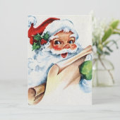 ヴィンテージサンタクロース父クリスマス 招待状 (スタンド正面)