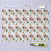 ヴィンテージサンタクロース父クリスマス 薄葉紙 (クラフト)