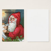 ヴィンテージサンタクロース画像ギフトラベル (正面&裏面)