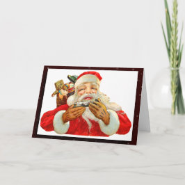 ヴィンテージサンタクロース画像グリーティングカード シーズンカード